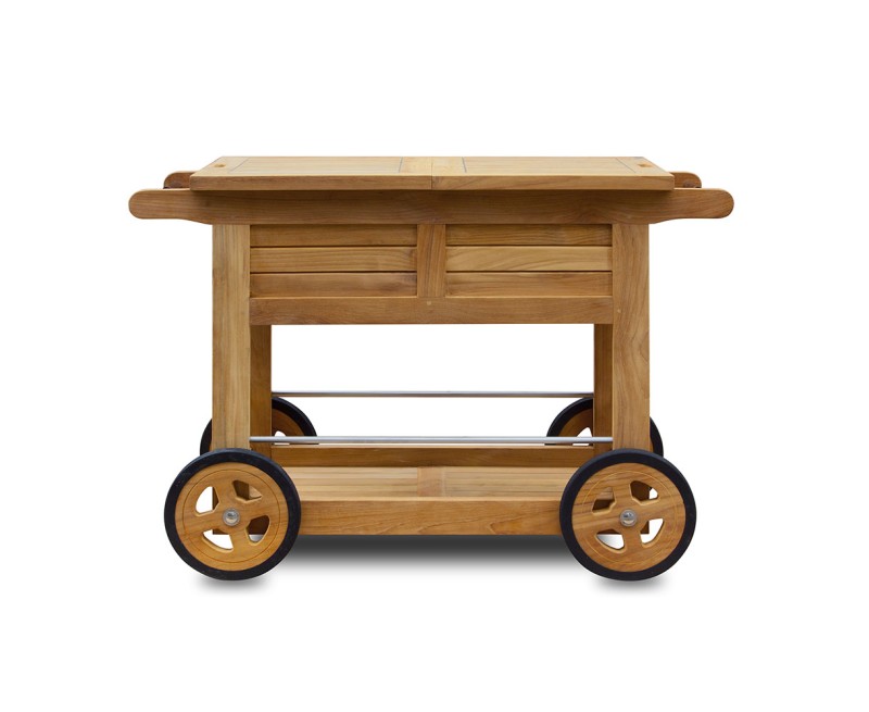 Teak Bar Cart with Ice Buckets