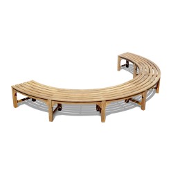 Half Teak Backless Tree Seat - 3.48m
