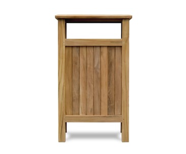 Club Litter Bin, Teak and HDG Steel 2