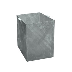 Club Litter Bin, Teak and HDG Steel