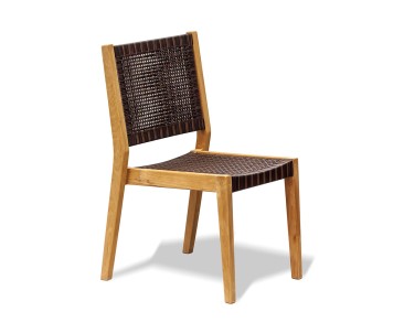 Sora Woven Teak Stacking Chair