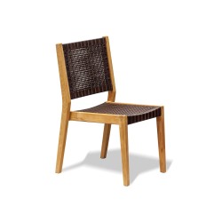 Sora Woven Teak Stacking Chair