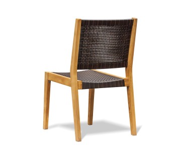 Sora Woven Teak Stacking Chair 2