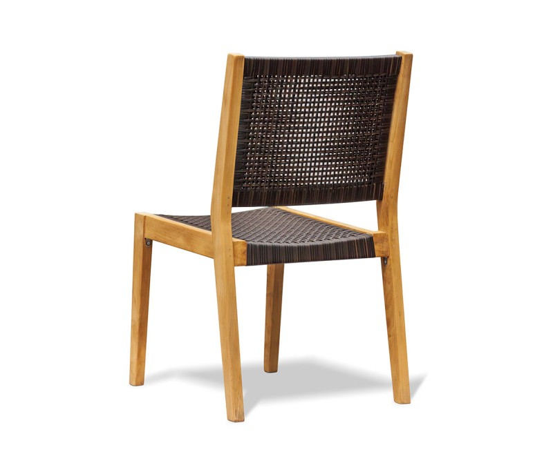Sora Woven Teak Stacking Chair