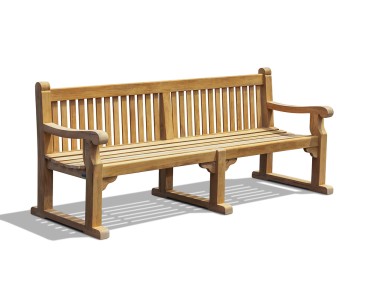 Hyde Park Teak Sled Bench - 2.4m