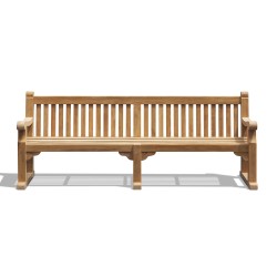 Hyde Park Teak Sled Bench - 2.4m