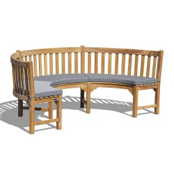Henley Teak Semi-Circle Bench