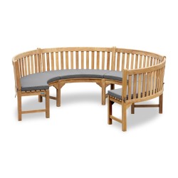 Henley Teak 3/4 Curved Bench