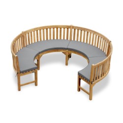 Henley Teak 3/4 Curved Bench