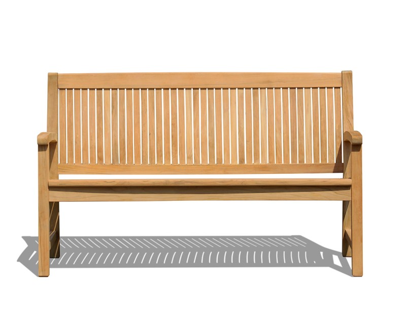 Stanford Teak High Back Bench  - 1.5m
