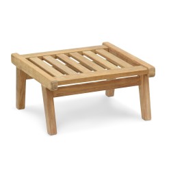 Eero Mid-Century Ottoman, Teak Garden Footstool