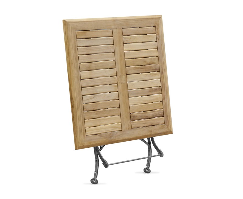 Square Folding Bistro Table, Black –...