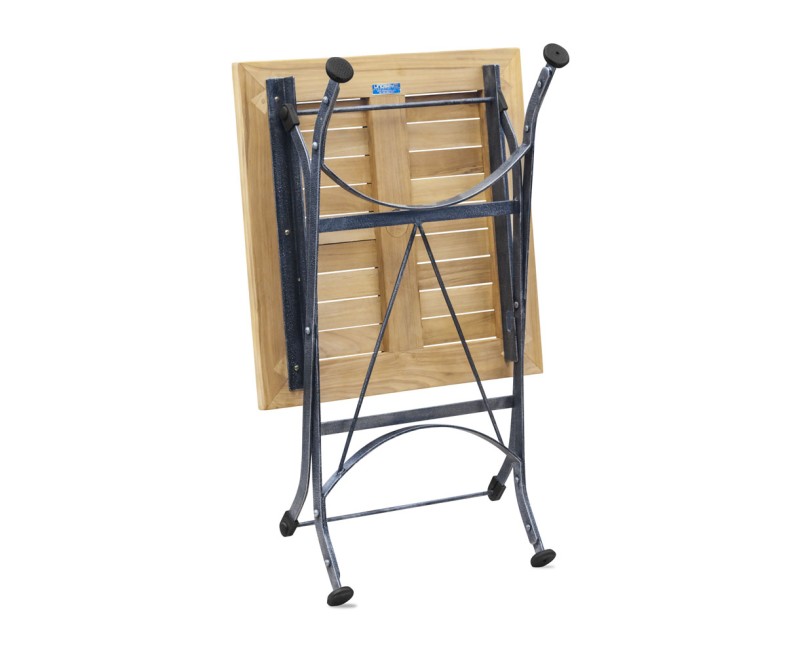 Teak Folding Square Bistro Table,... Teak Folding Square Bistro Table,...