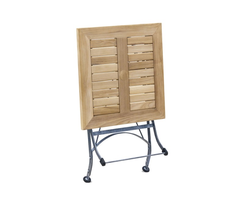 Teak Folding Square Bistro Table,... Teak Folding Square Bistro Table,...