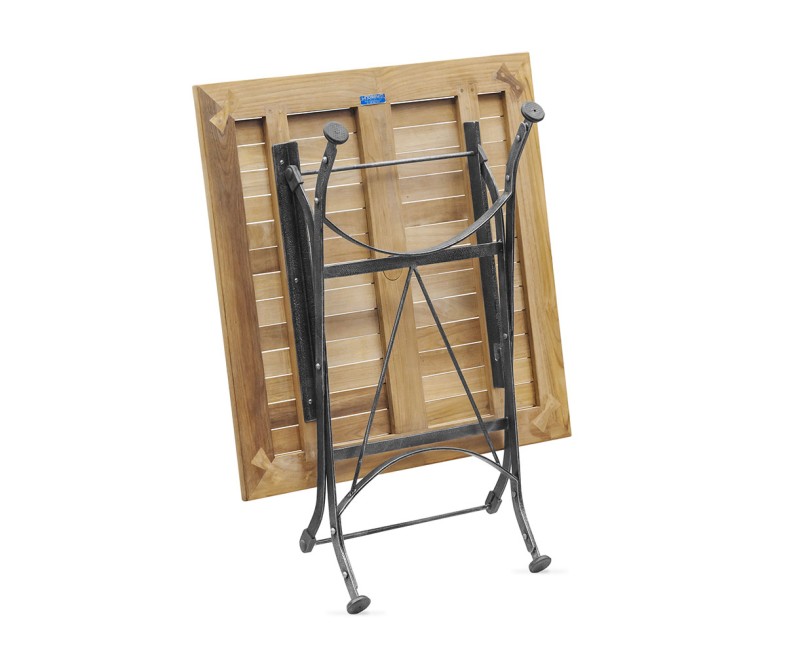 Square Folding Bistro Table, Black –...