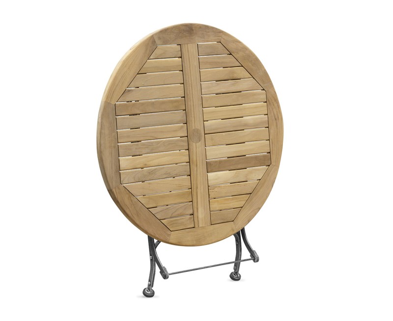Folding Teak Bistro Table, Round,...