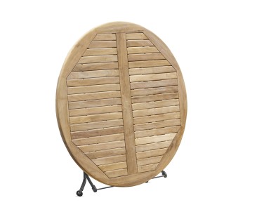 Folding Garden Bistro Table, Round, Black – 1.2m 2