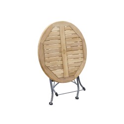 Round Outdoor Bistro Table, Black – 0.8m