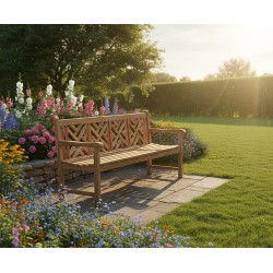 Princeton Teak Chippendale Bench