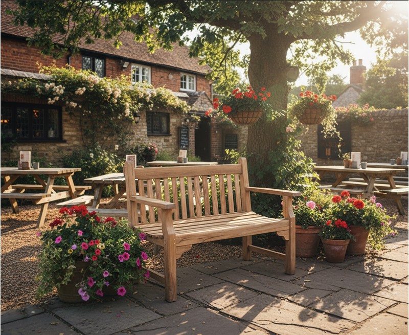 Taverners Teak Small Bench - 1.2m