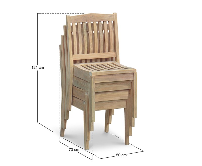 Hilgrove Teak Outdoor Stacking Chair
