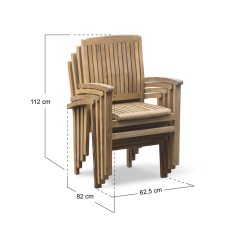 Bali Teak Stacking Garden Chair