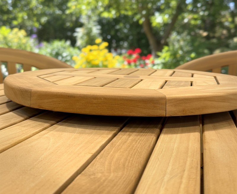 Outdoor Wooden Lazy Susan – 0.5m