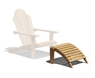 Teak Adirondack Leg Rest 2