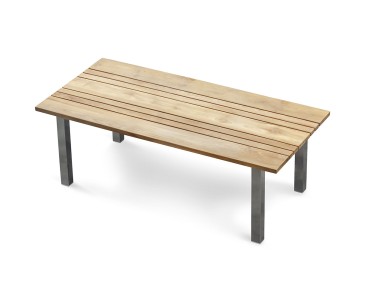 Marina Rectangular 2.2m Teak and Metal Garden Table
