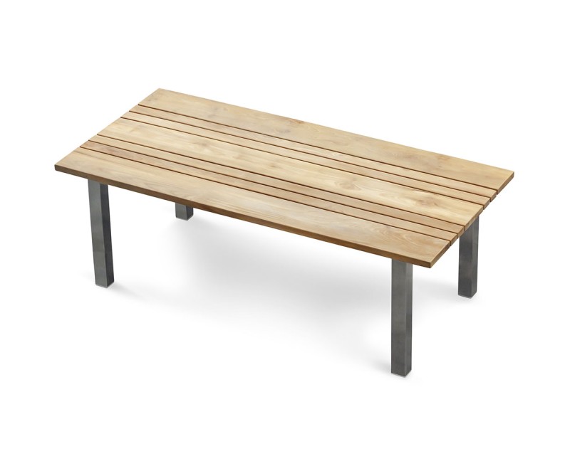 Marina Rectangular 2.2m Teak and Metal Garden Table