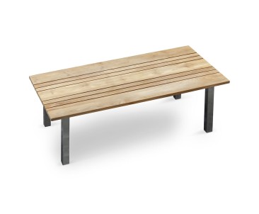 Marina Rectangular 2.2m Teak and Metal Garden Table 2