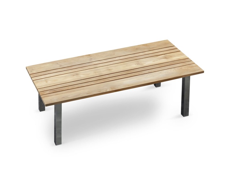 Marina Rectangular 2.2m Teak and Metal Garden Table