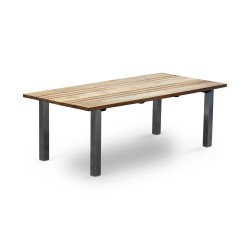 Marina Rectangular 2.2m Teak and Metal Garden Table