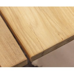 Marina Rectangular 2.2m Teak and Metal Garden Table