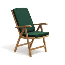 reclining garden armchair with foot stool