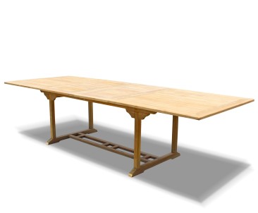 Dorchester Extending Outdoor Dining Table, Double-Leaf – 2 - 3m