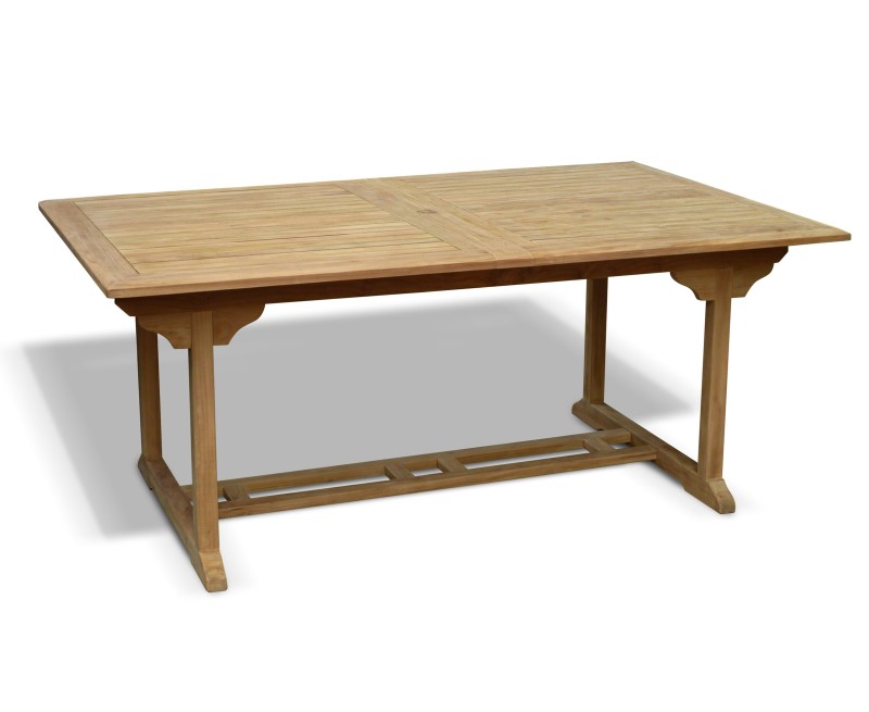 Teak extending dining table sales