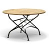 Folding Garden Bistro Table, Round, Black – 1.2m