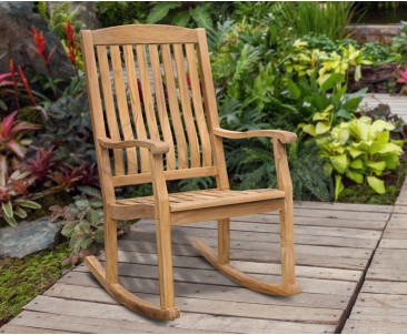 Teak Garden Rocking Chair, Outdoor Patio Rocker 2
