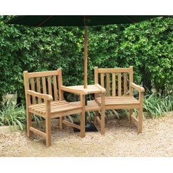 Windsor Teak Companion Seat, Jack and Jill Bench