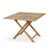 Suffolk Square Folding Table, Teak – 1m