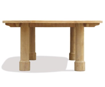 Titan Teak Oval Garden Table, round leg – 1.2 x 3m 2