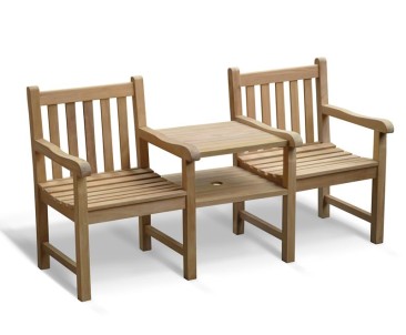 Windsor Vista Teak Companion Seat, Jack and Jill Bench 2