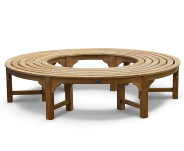 Saturn Teak Circular Backless Tree Bench - 1.9m