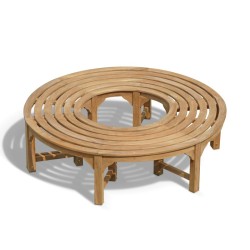 Saturn Teak Backless Circular Tree Bench - 1.6m