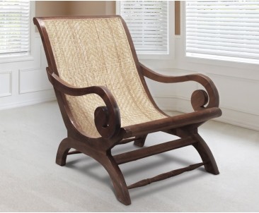 Capri Rattan & Teak Plantation Chair, Plantation Lazy Chair 2