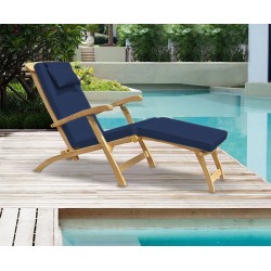 steamer deck chair with cushion set