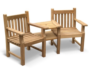 Taverners Teak Companion Seat, Tête-à-Tête Seat 2