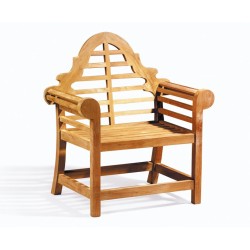 Lutyens-Style Chair, Teak Decorative Garden Armchair