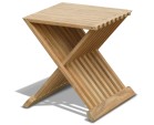 Chelsea Teak Garden Footstool / Side Table